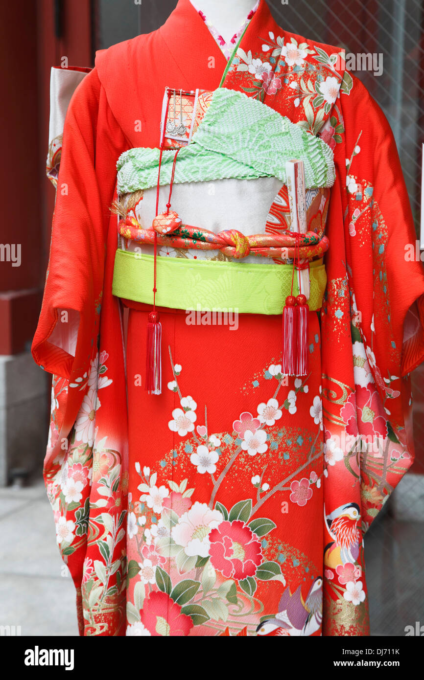 Japan, Tokio, Kimono, Tracht, Stockfoto