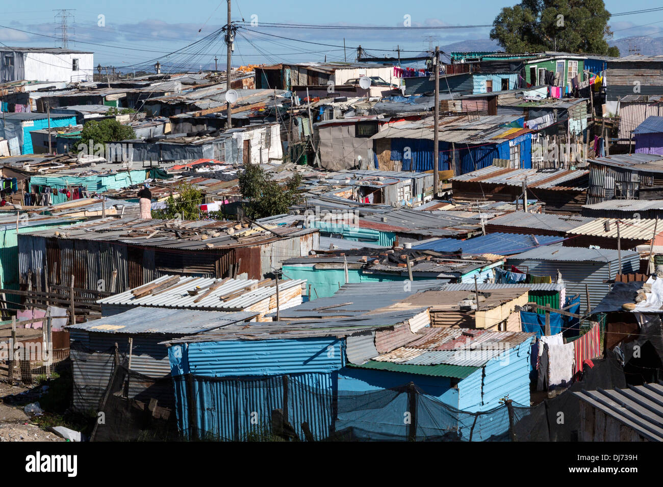 Südafrika, Cape Town, Khayelitsha Township. Stockfoto