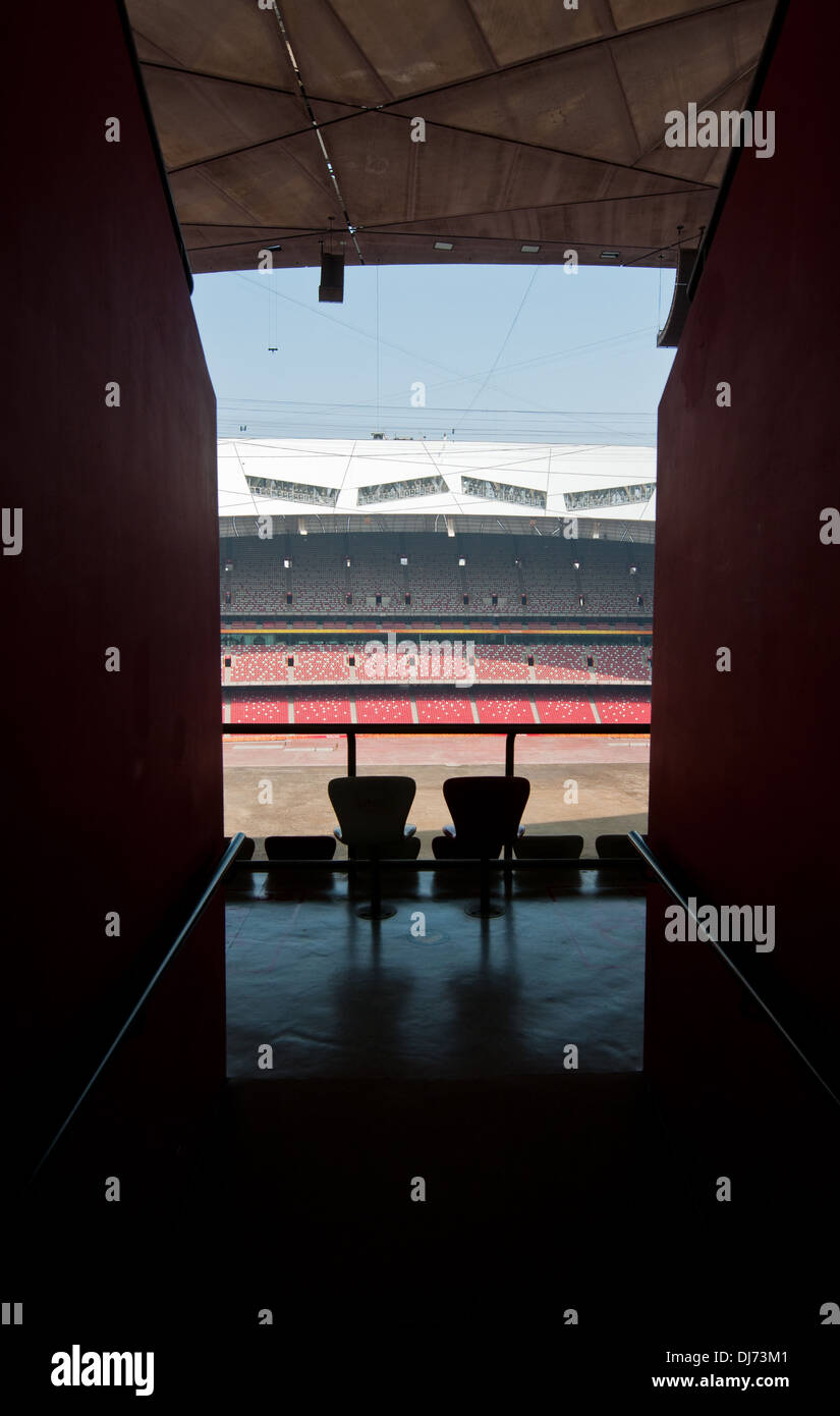 Nationalstadion, auch bekannt als das Vogelnest in Chaoyang District, Beijing, China Stockfoto
