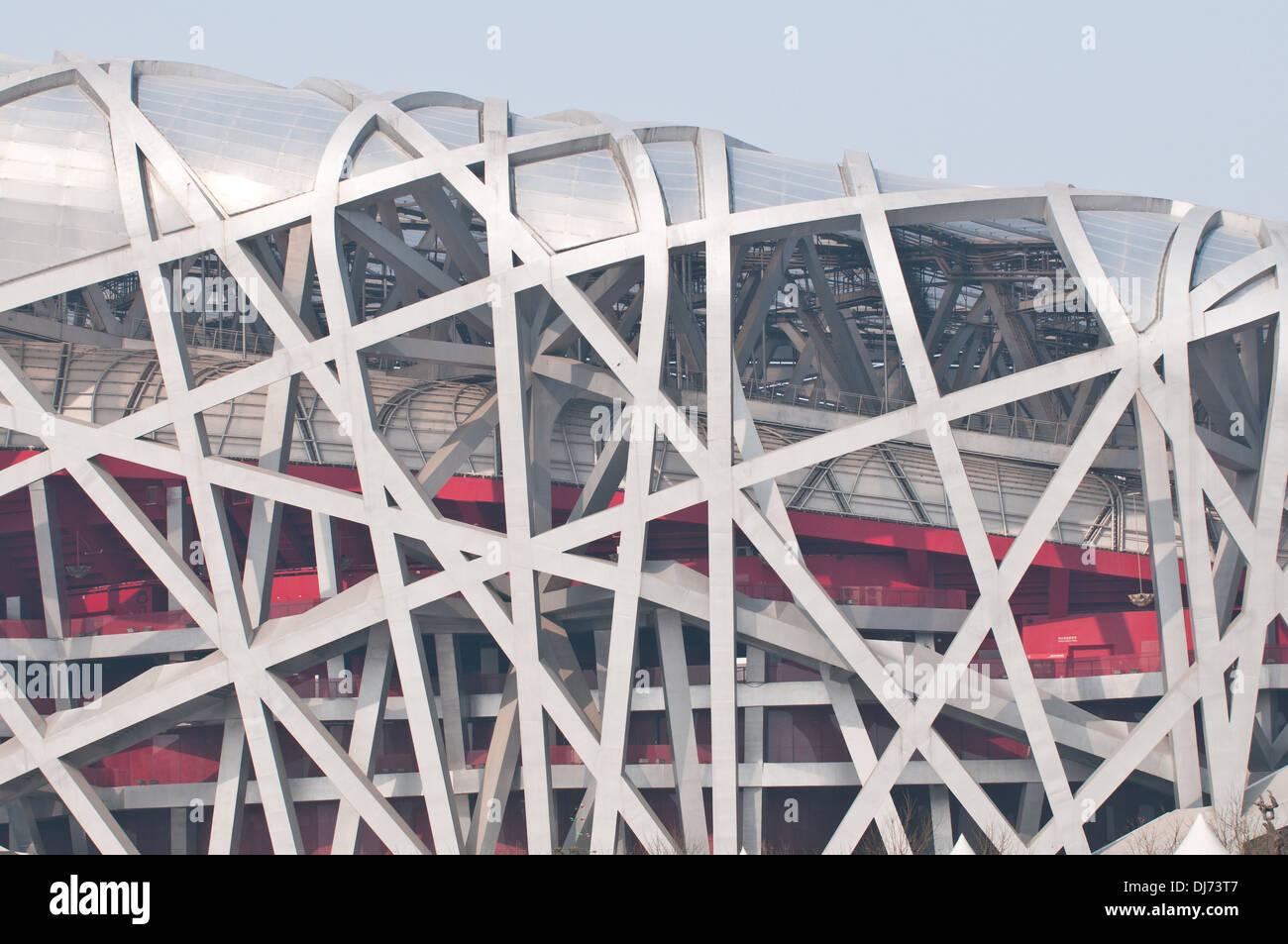 Nationalstadion, auch bekannt als das Vogelnest in Chaoyang District, Beijing, China Stockfoto