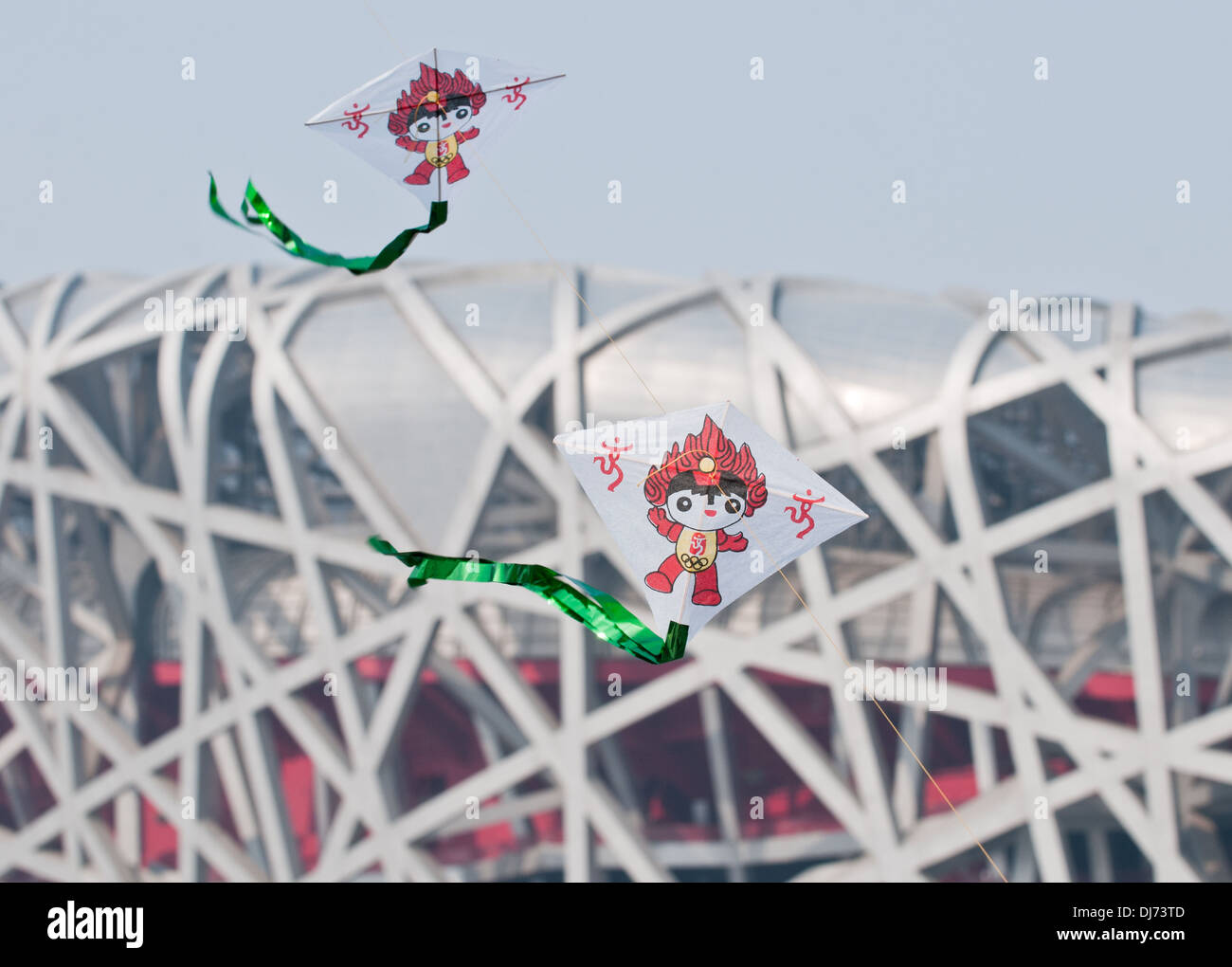 Nationalstadion, auch bekannt als das Vogelnest in Chaoyang District, Beijing, China Stockfoto