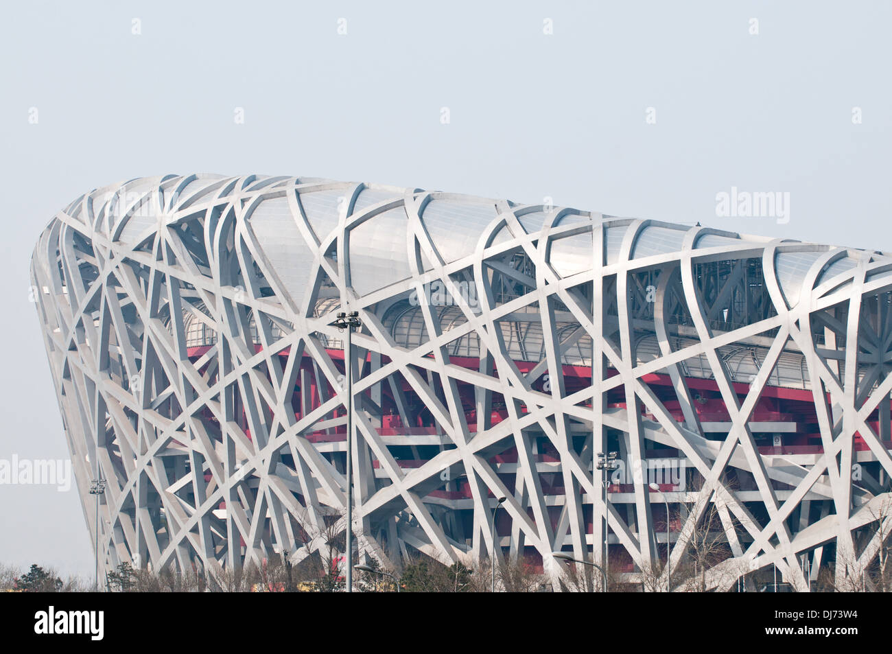Nationalstadion, auch bekannt als das Vogelnest in Chaoyang District, Beijing, China Stockfoto