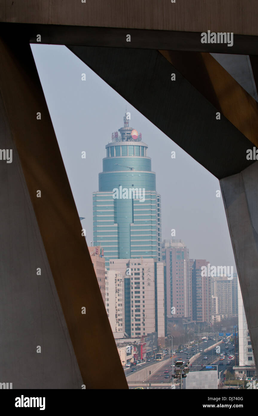 Bürogebäude - Sitz der CNPC Great Wall Drilling Company am Huizhong Road, Chaoyang District, Beijing, China Stockfoto