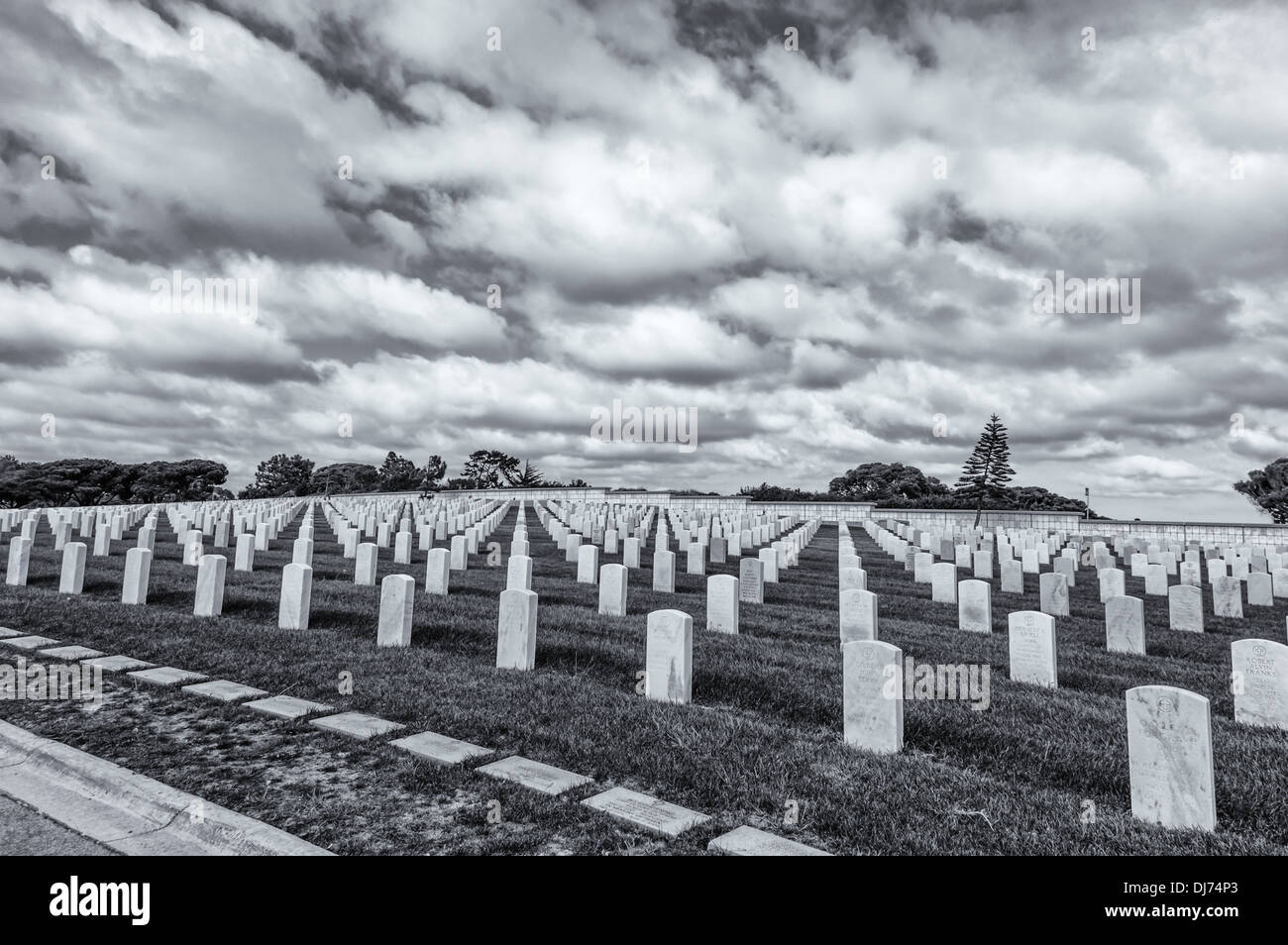 Fort Rosecrans National Cemetery. San Diego, California, Vereinigte Staaten von Amerika. Stockfoto