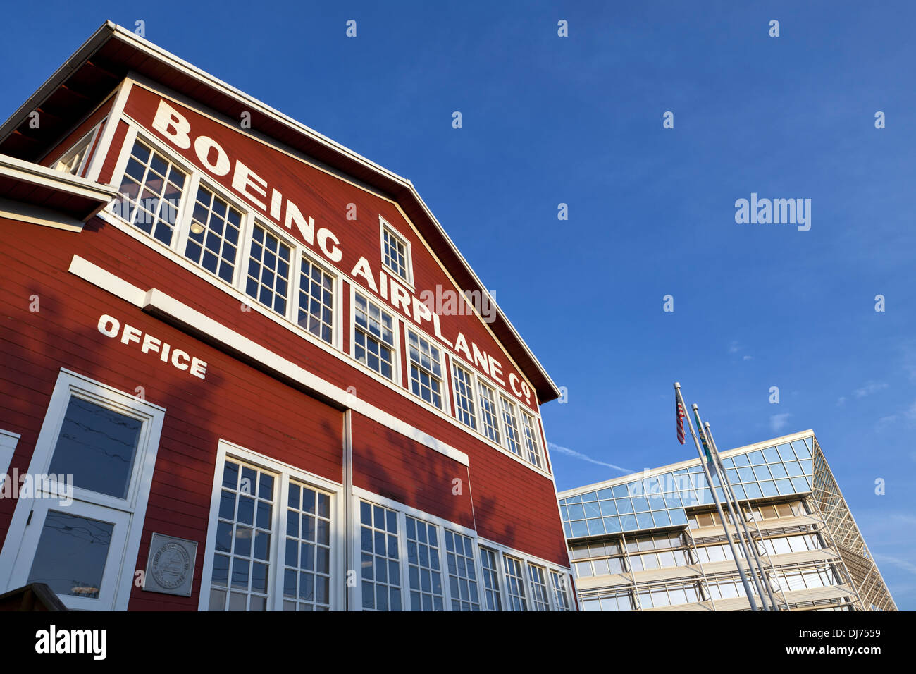 WASHINGTON - Original Boeing Airplane Company aufbauend auf das Museum Of Flight in Seattle Stockfoto