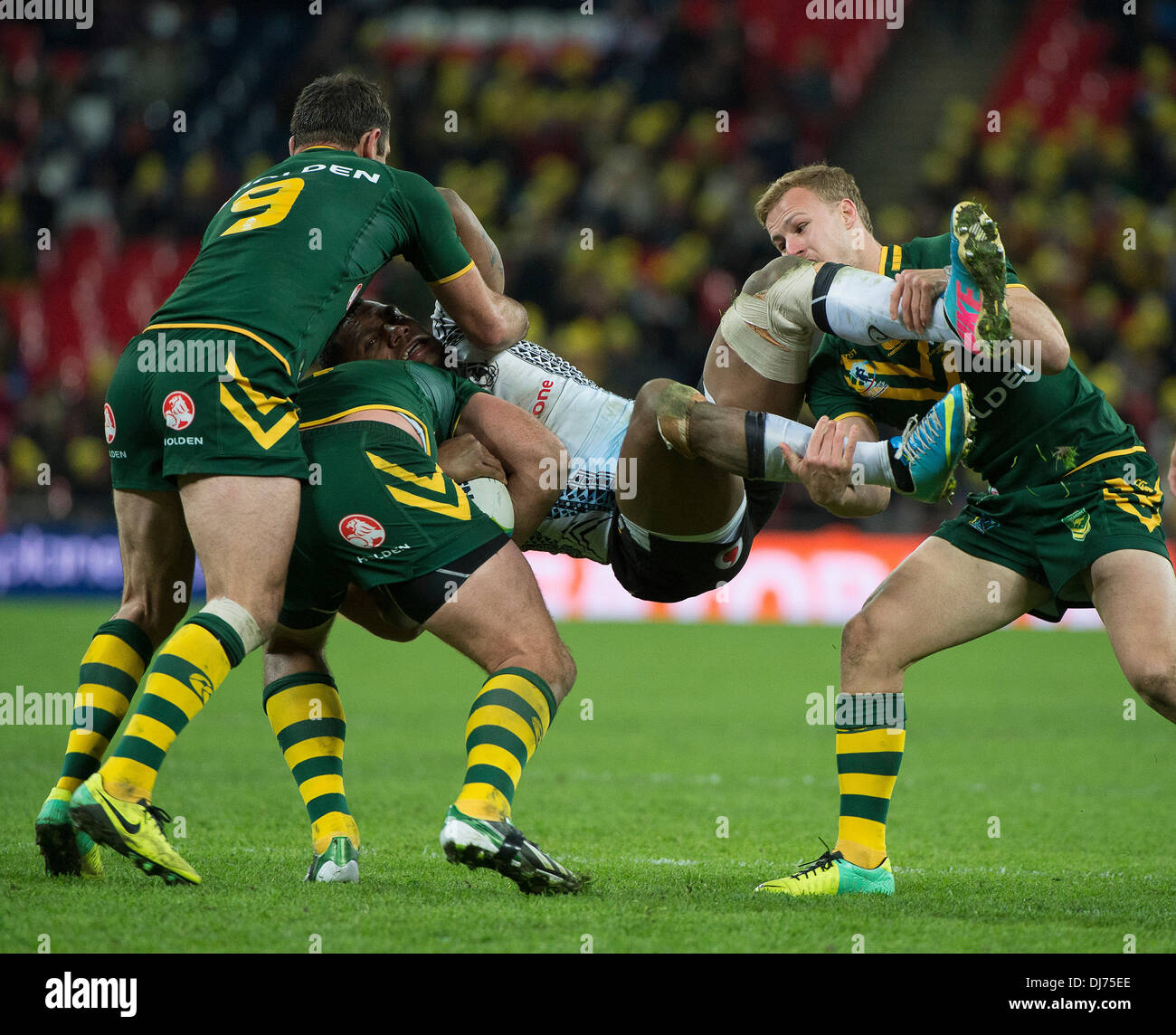 London, UK. 23. November 2013. während das Rugby League World Cup Halbfinale zwischen Australien und Fidschi vom Wembley Stadion. Bildnachweis: Aktion Plus Sport/Alamy Live-Nachrichten Stockfoto