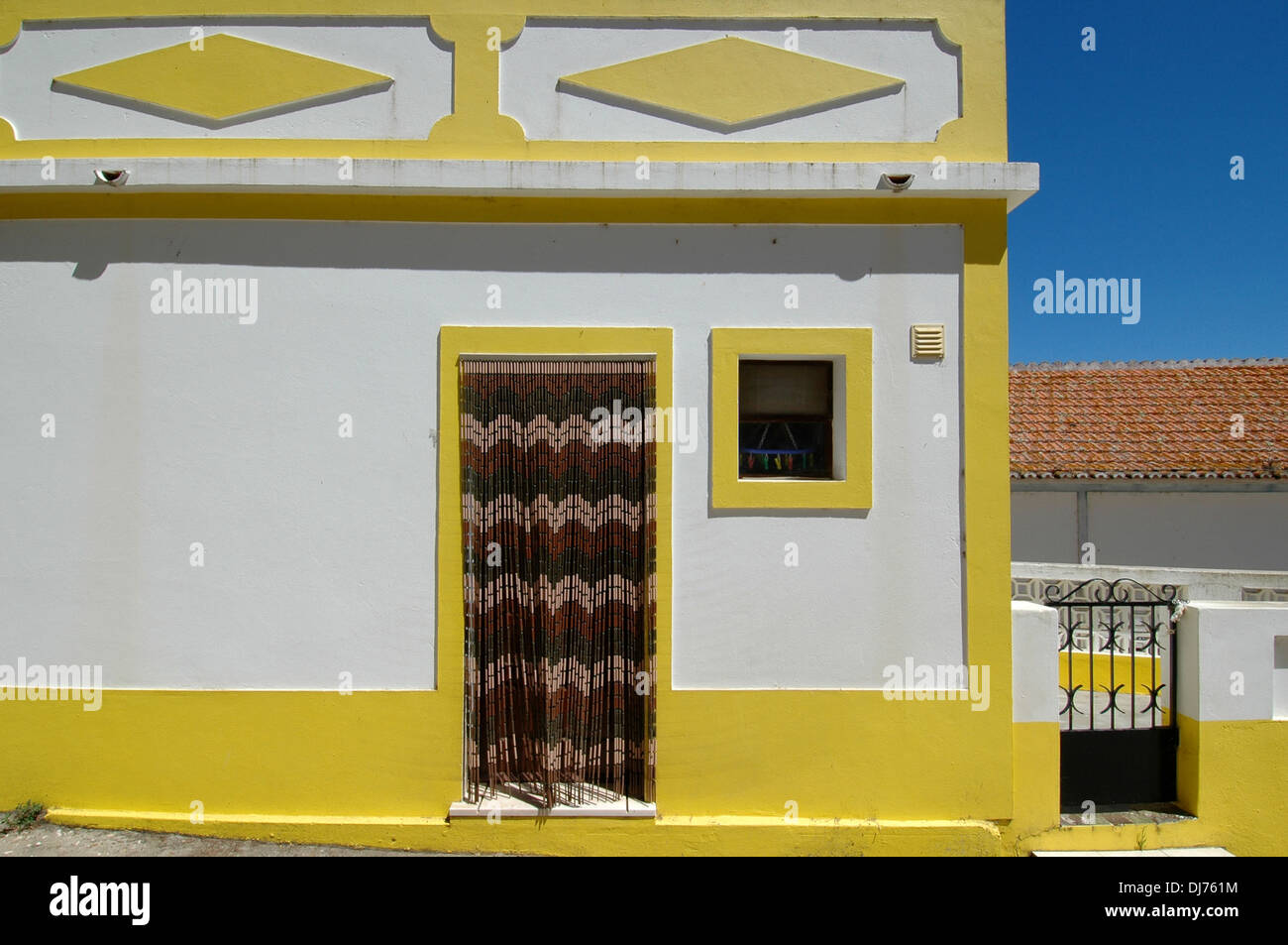 Eine Tur Mit Holz Perlen Vorhang Aus Bambus Eines Hauses Mit Bands