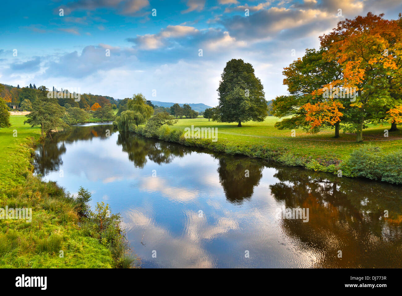 Chatsworth Anwesen; Herbst; Derbyshire; UK Stockfoto