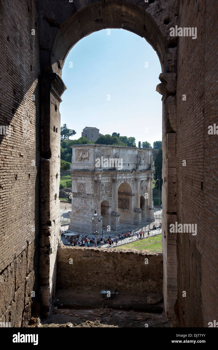 Blick vom Kolosseum, Rom, Italien Stockfoto