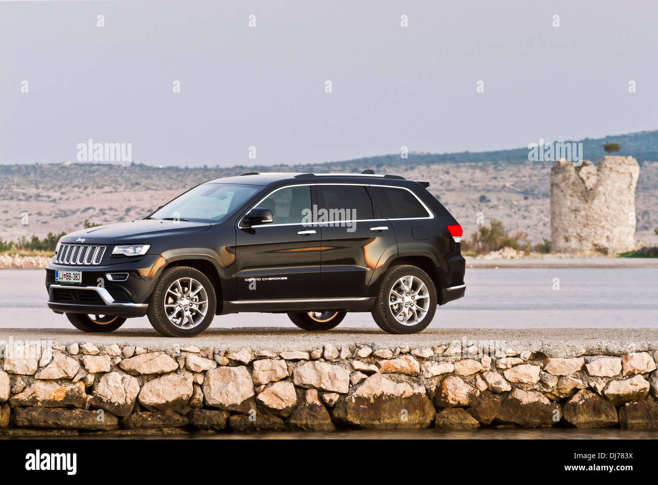 Jeep Grand Cherokee Gipfel 3.0 V6 Multijet II Modelljahr 2014. Stockfoto