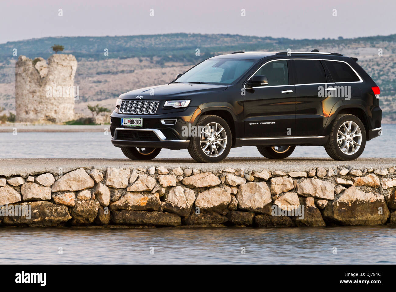 Jeep Grand Cherokee Gipfel 3.0 V6 Multijet II Modelljahr 2014. Stockfoto