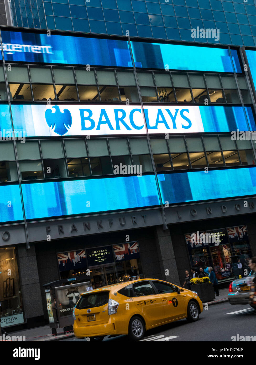 Barclays-Gebäude in der Dämmerung, NYC Stockfoto