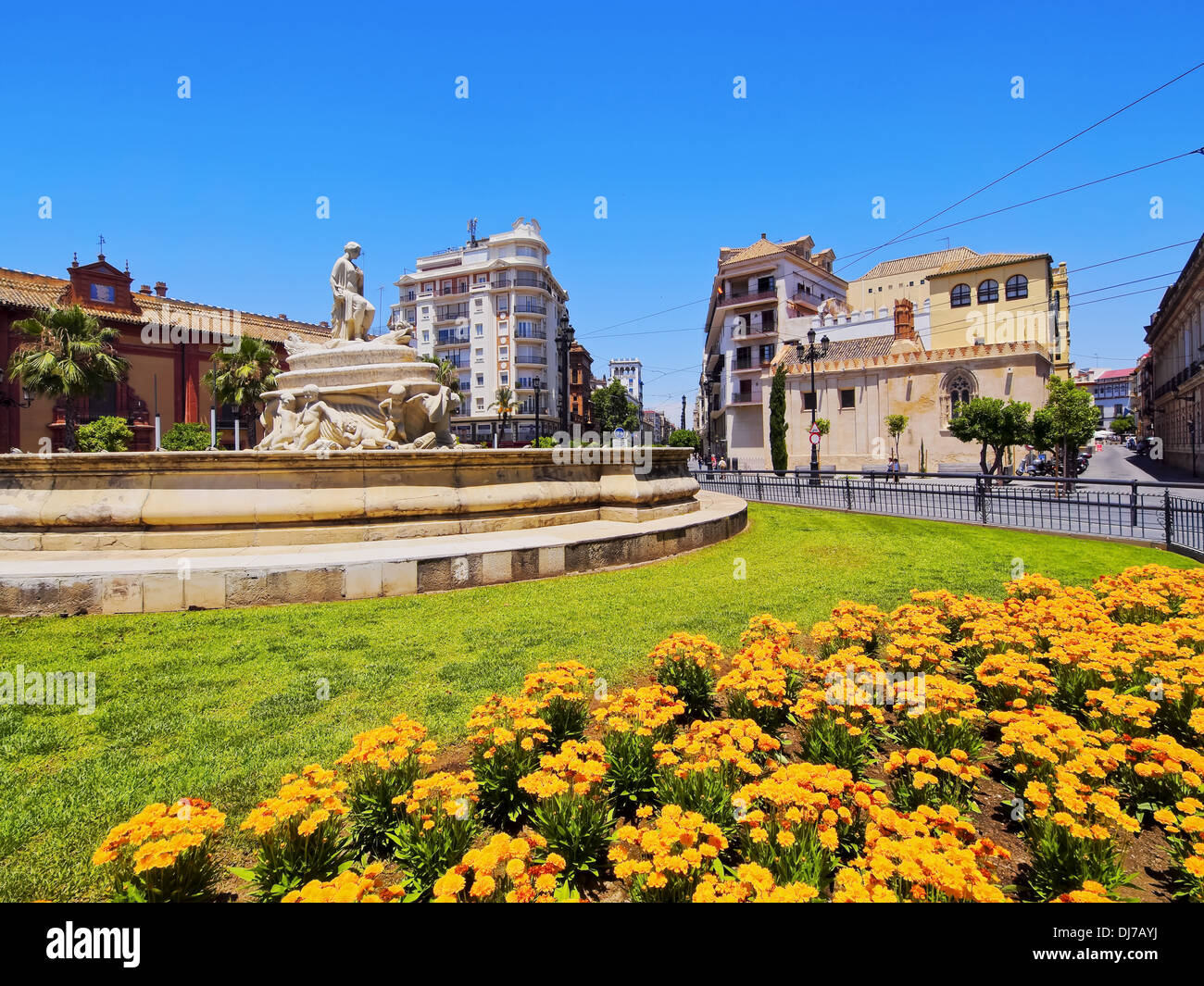 Kreisverkehr Puerta de Jerez in Sevilla, Andalusien, Spanien Stockfoto