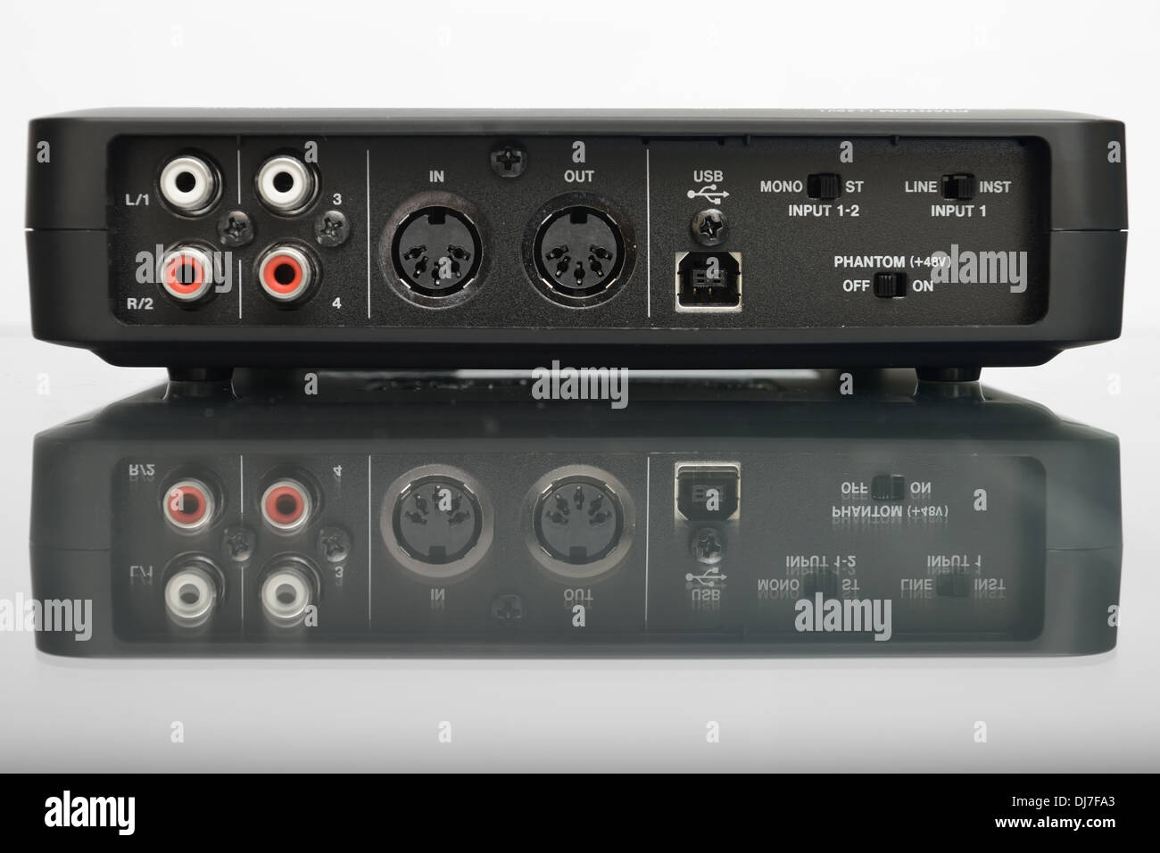 Audio-Interface Stockfoto