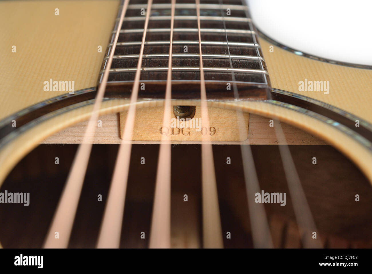 Gitarre-Truss Raod-Loch Stockfoto