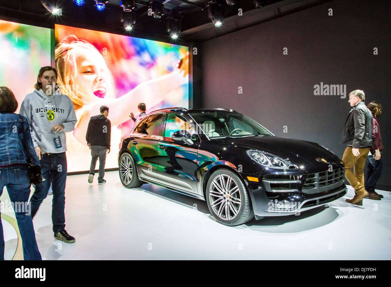 Der Porsche Macan Turbo auf 2013 Los Angeles International Auto Show Stockfoto