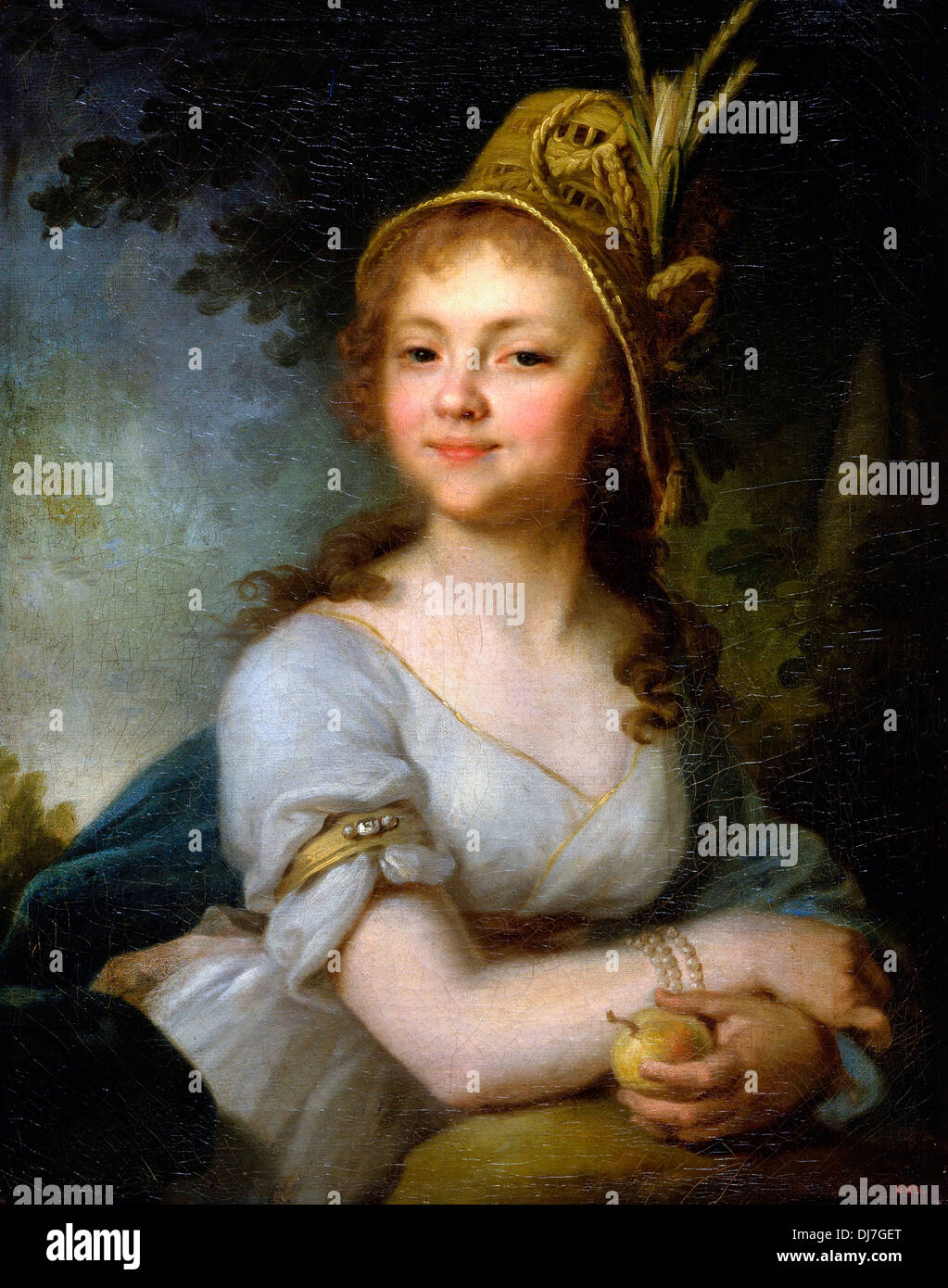 Vladimir Borovikovski, Porträt von Ekaterina Arsenieva. 1790er Jahren Öl auf Leinwand. Staatlichen russischen Museum, Sankt Petersburg, Russland. Stockfoto