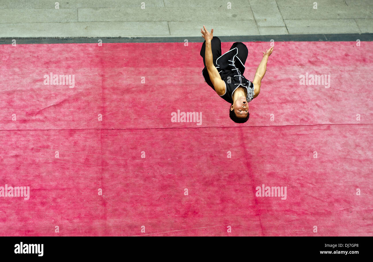 Kung Fu-show, Zumiao uralten Tempel, Foshan, China Stockfoto