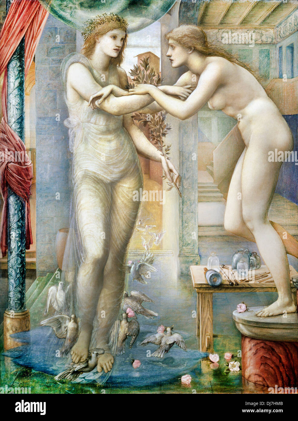 Edward Burne-Jones, Pygmalion und das Bild 1878 Öl auf Leinwand. Birmingham Museum and Art Gallery. Stockfoto