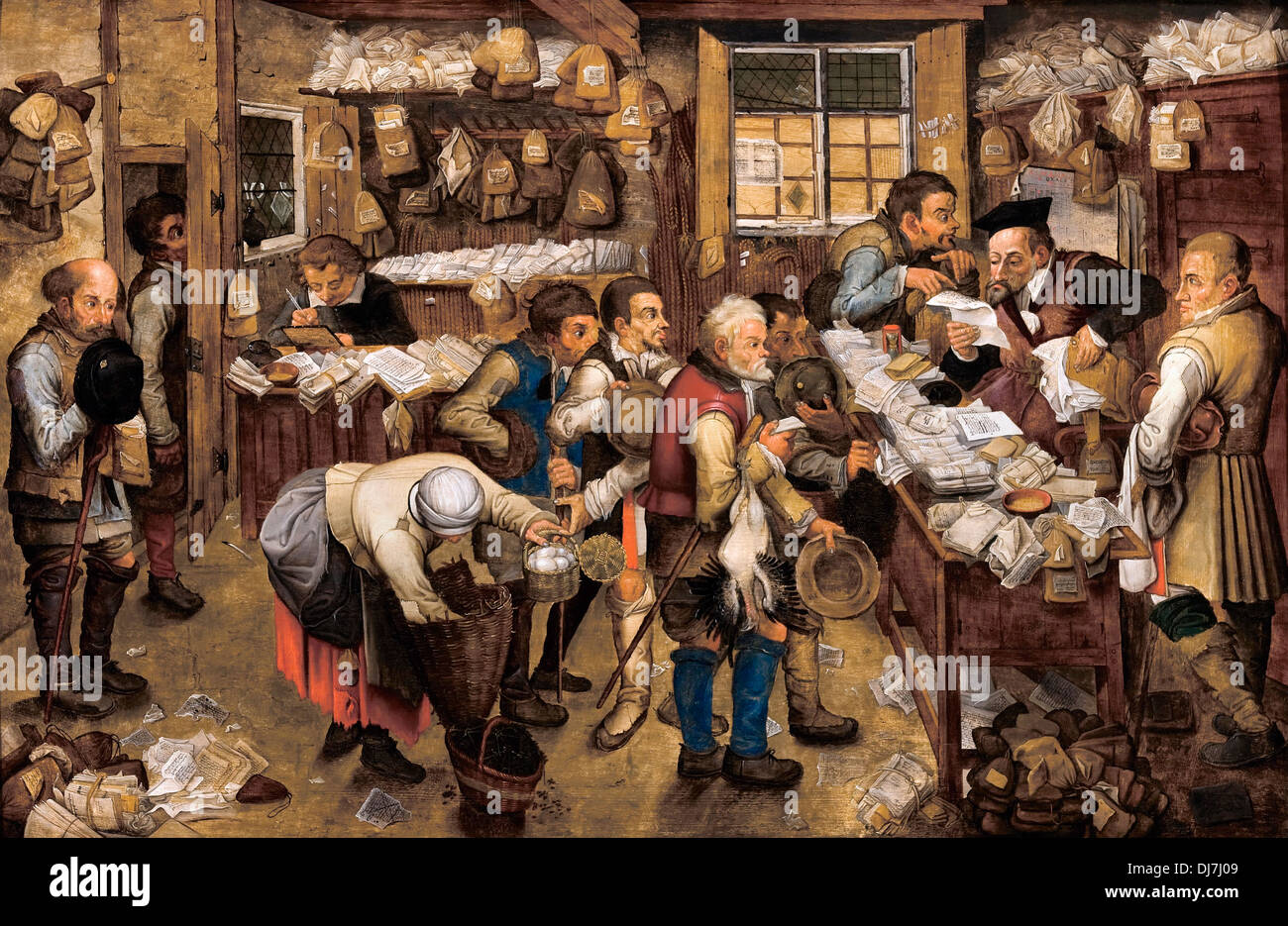 Pieter Brueghel Younger, der Zöllner Büro. Ca. 1615. Öl auf Holz. Art Gallery of South Australia. Stockfoto