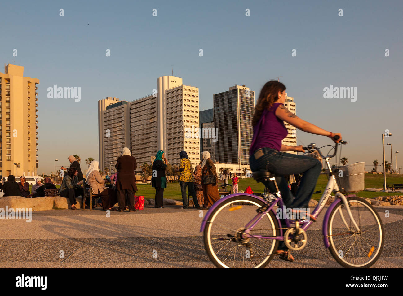Strandpromenade von Tel Aviv, Israel Stockfoto