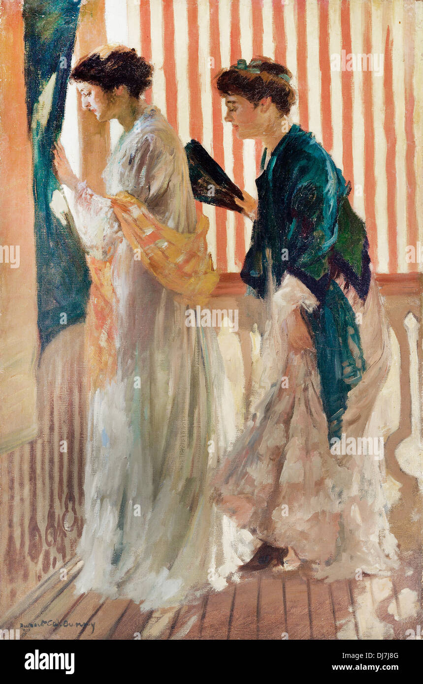Rupert Bunny, wer kommt. Ca. 1908. Öl auf Leinwand. National Gallery of Australia, Canberra, Australien. Stockfoto