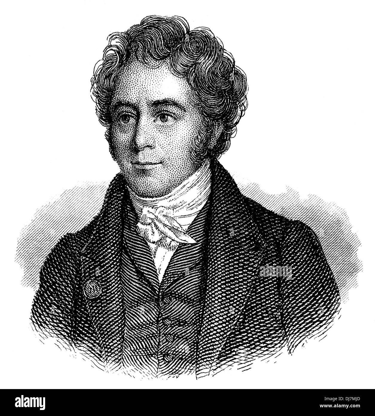 Porträt von Dominique François Jean Arago oder Joan Francesc Domènec Arago, 1786-1853, ein französischer Physiker und Politiker, Stockfoto