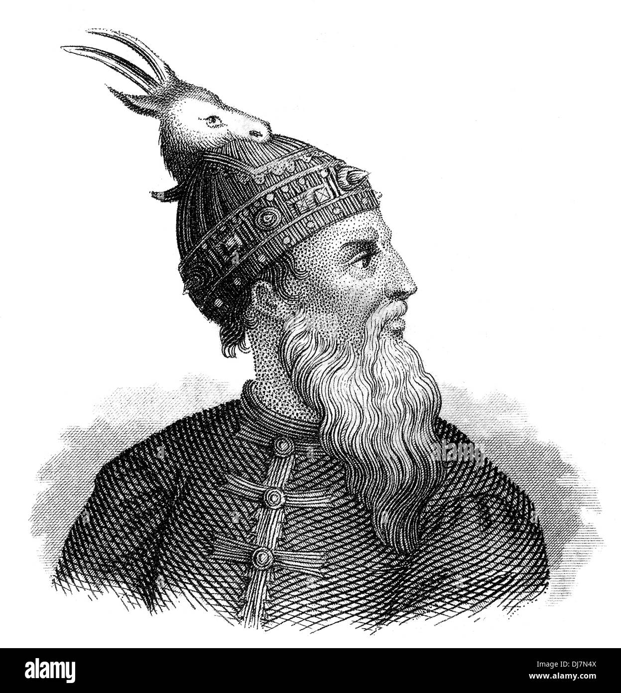 Porträt von George Kastrioti Skanderbeg, 1405-1468, ein albanischer Adliger und Nationalheld Stockfoto