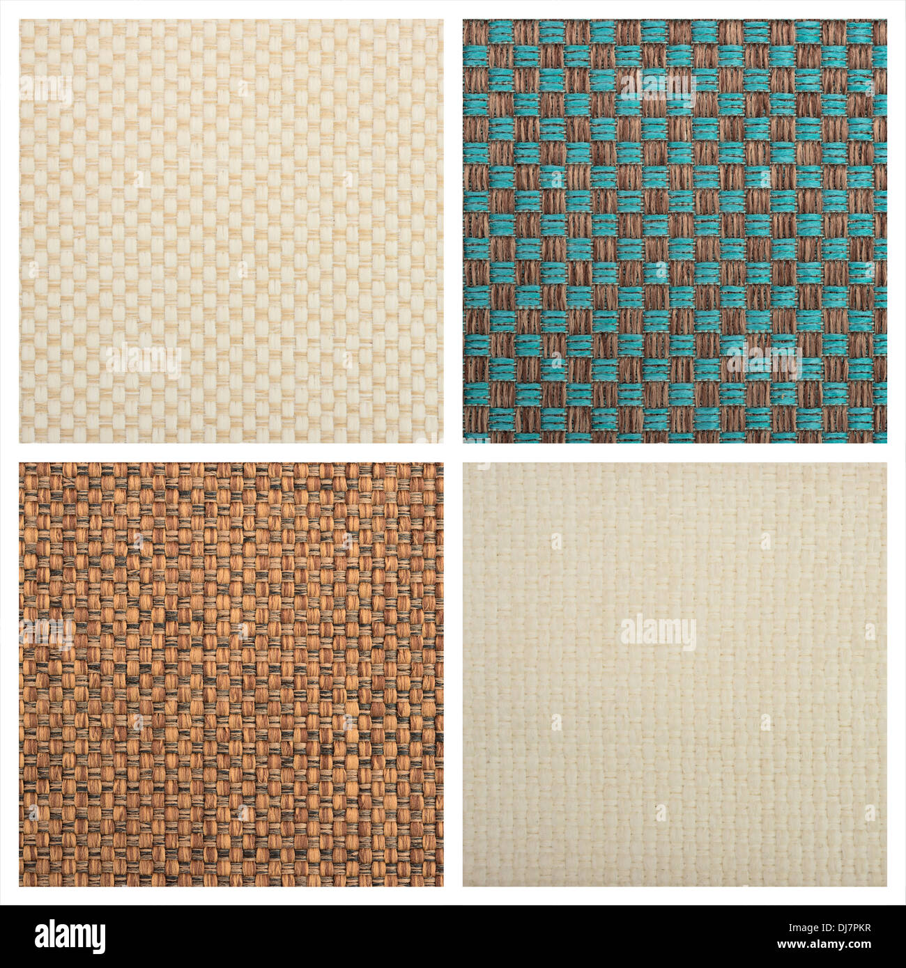 Set von vier Textil-Hintergründen. High-Definition. Stockfoto