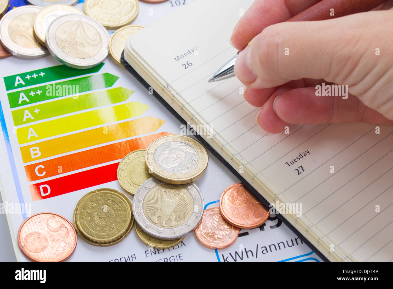 Energie-Effizienz-Konzept Stockfoto