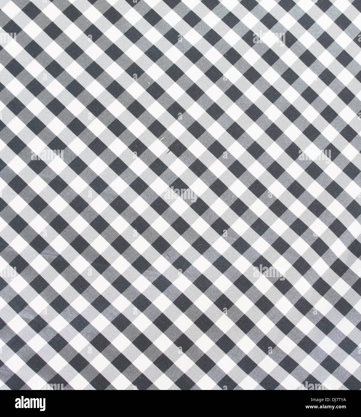 schwarz / weiß karierten Stoff closeup Stockfoto