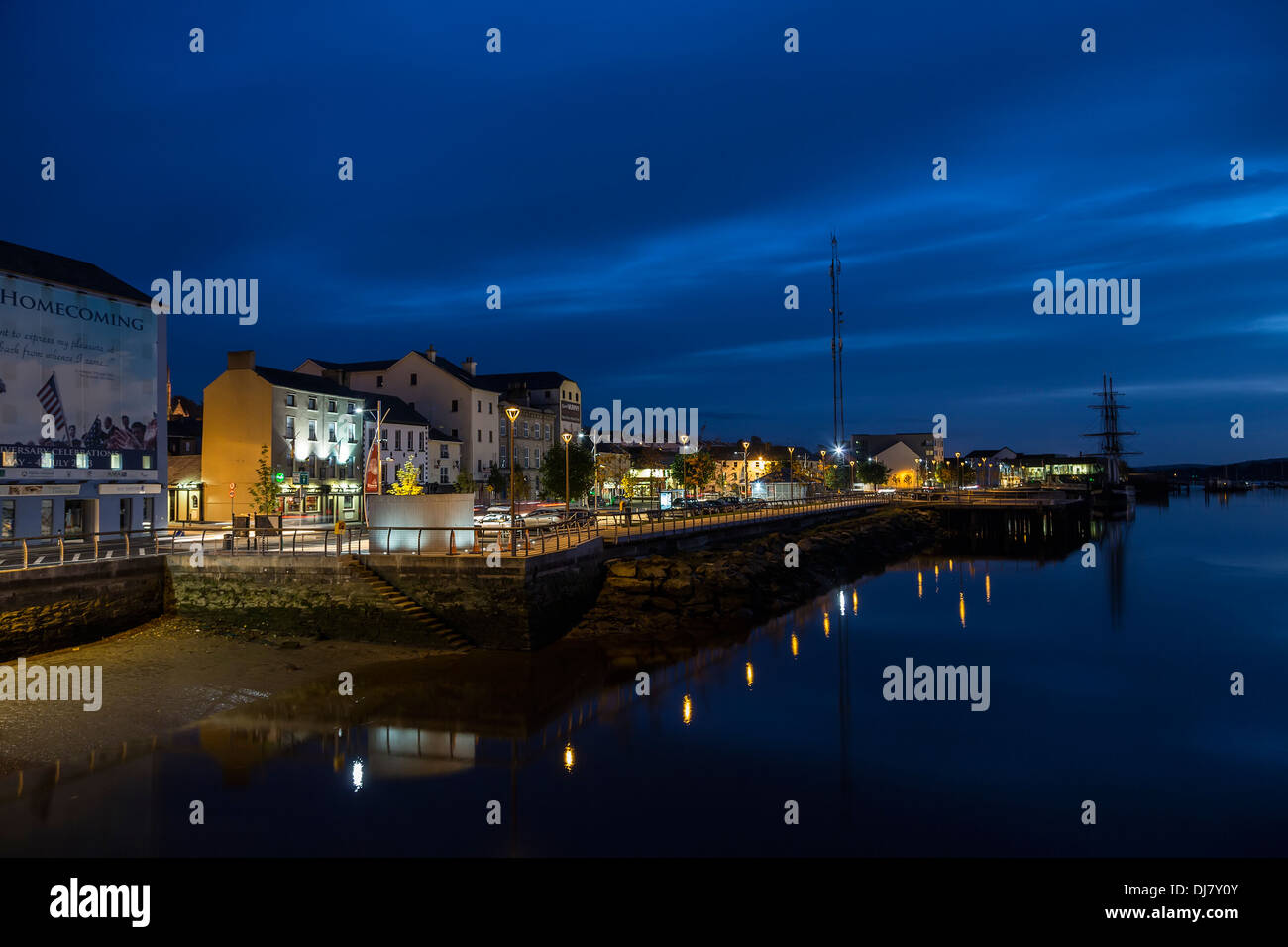 New Ross in der Nacht, Co. Wexford, Irland Stockfoto