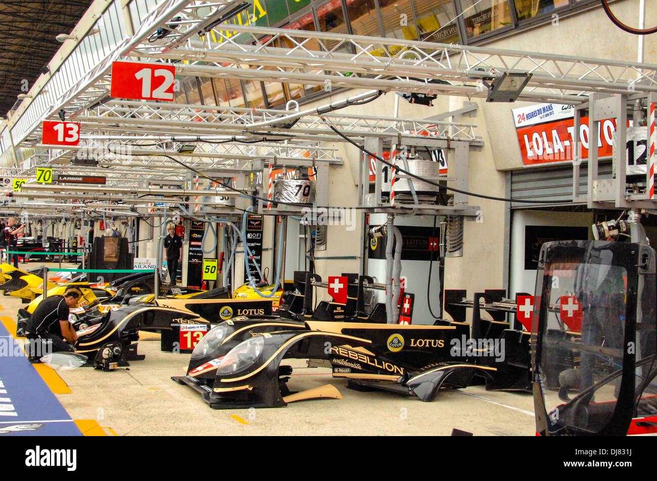 Le Mans Grube Garage 24 Stunden-Rennen von Frankreich Stockfoto