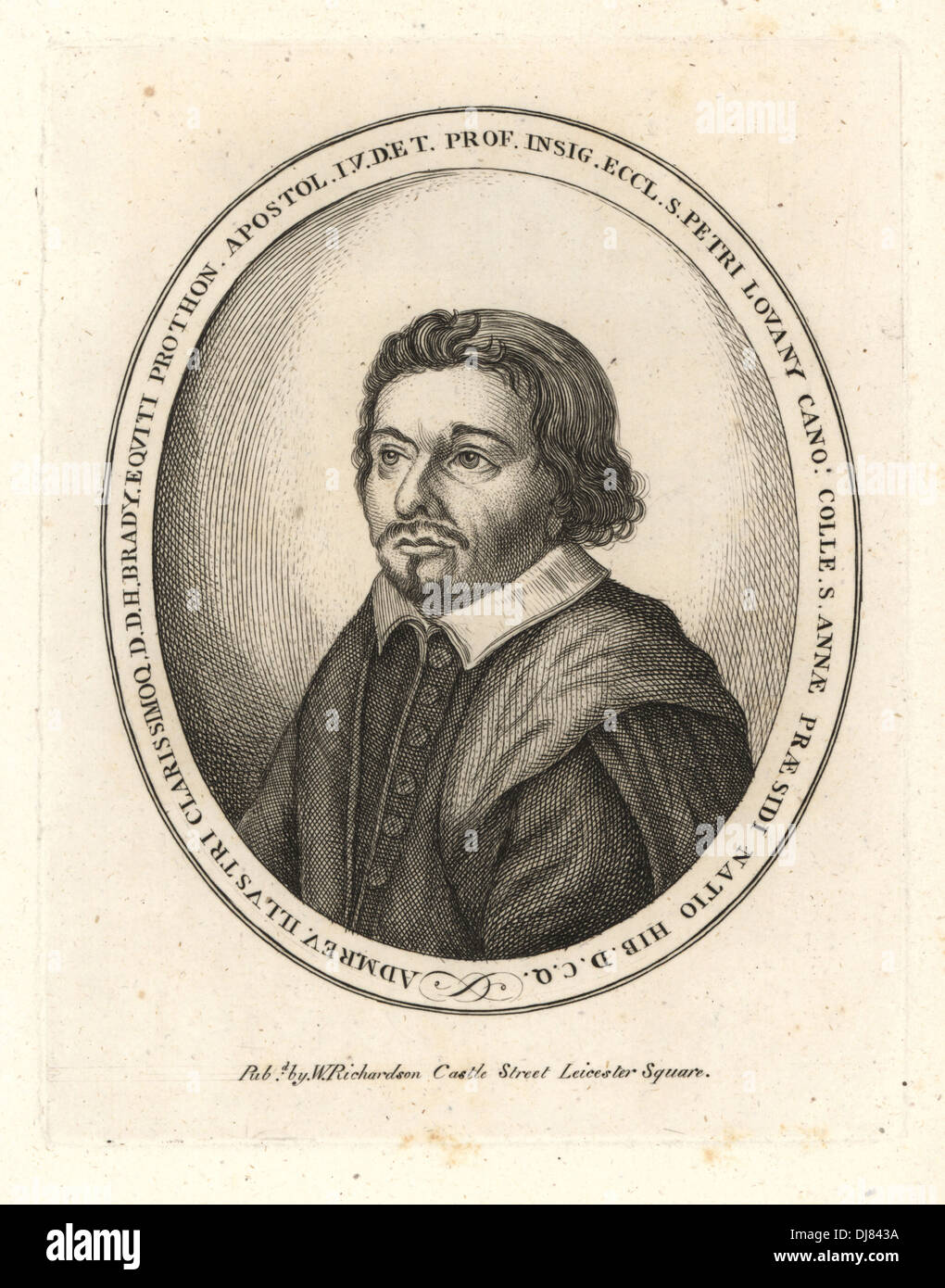 H. Brady, Autor eines Buches über Kirchenrecht, 1662. Stockfoto