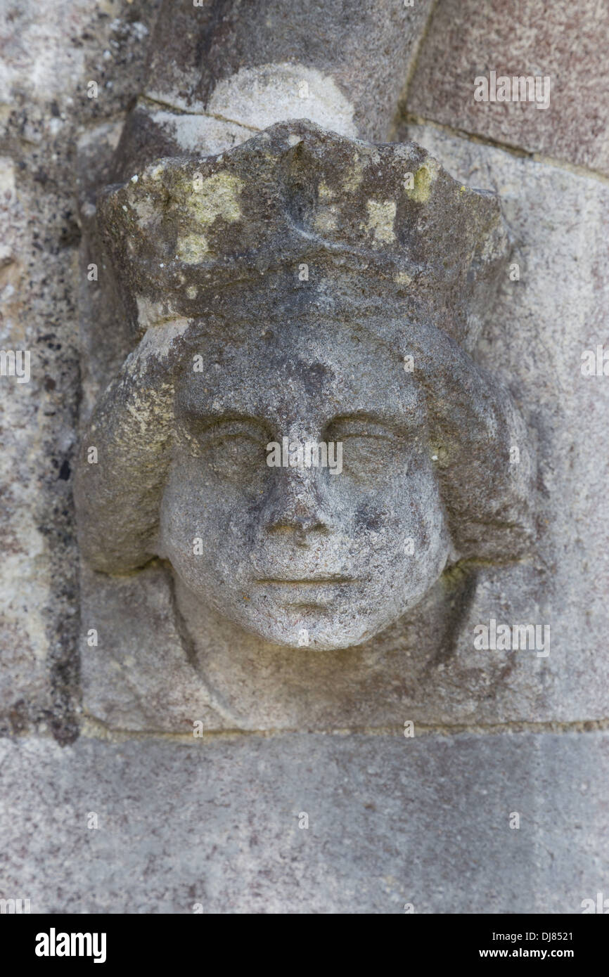 Gesicht Aus Stein Wasserspeier An St Edwards Church Tower In Corfe Castle Dorset England Stockfotografie Alamy