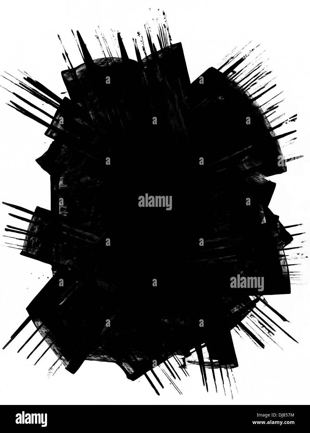 Grunge-Maske und Grenze (lackiert Design Element) Stockfoto