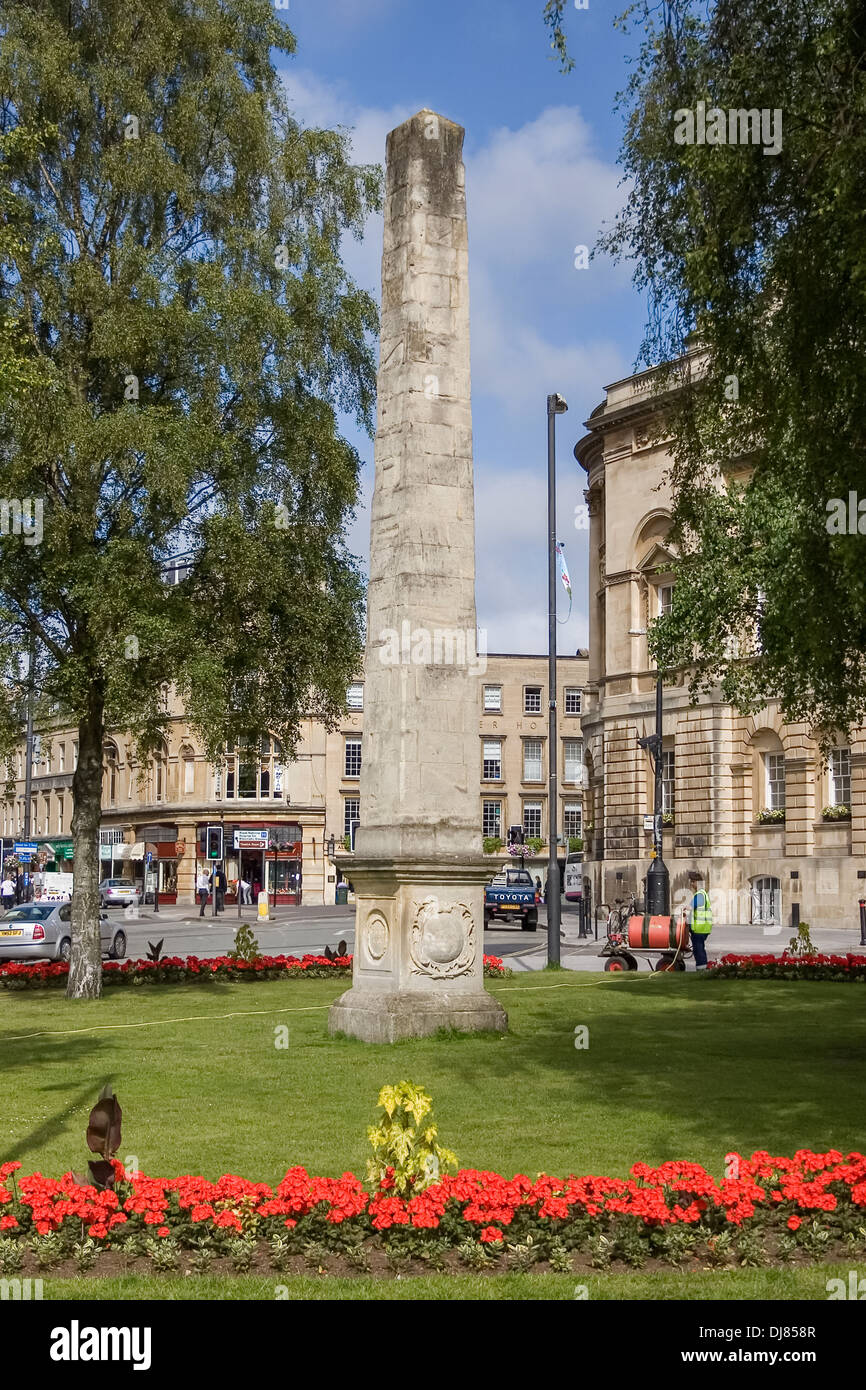 Obelisk zur Erinnerung an einen Besuch in Bath von Prinz William der Orange in 1734. Stadt Bath, Somerset, UK. Stockfoto