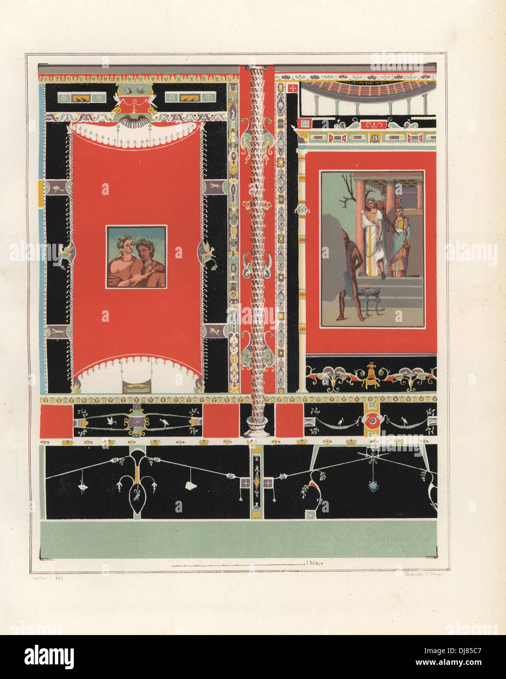 Wandmalerei der Iphigenie in Tauris aus dem Tablinum des Hauses von Lucius Caecilius Iucundus. Stockfoto
