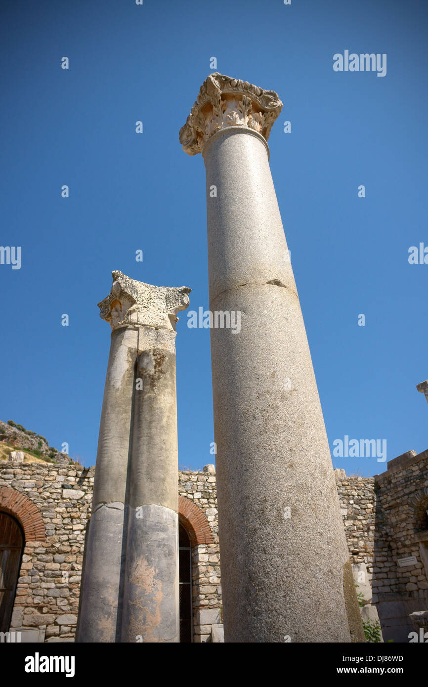 Spaltendetails Selcuk Ephesus-Türkei Stockfoto