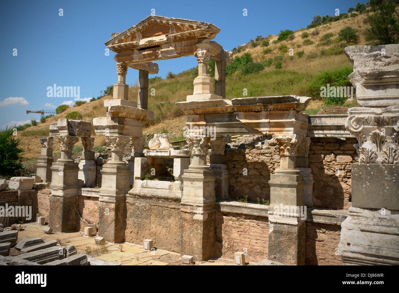 Der Brunnen des Trajan. Selcuk, Türkei Stockfoto