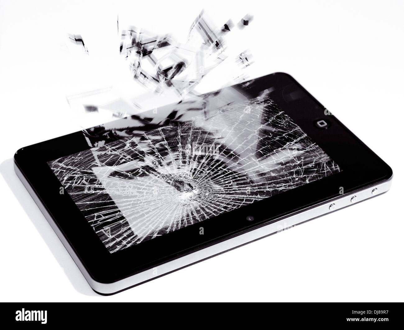 Gebrochene Tablet-PC Stockfoto