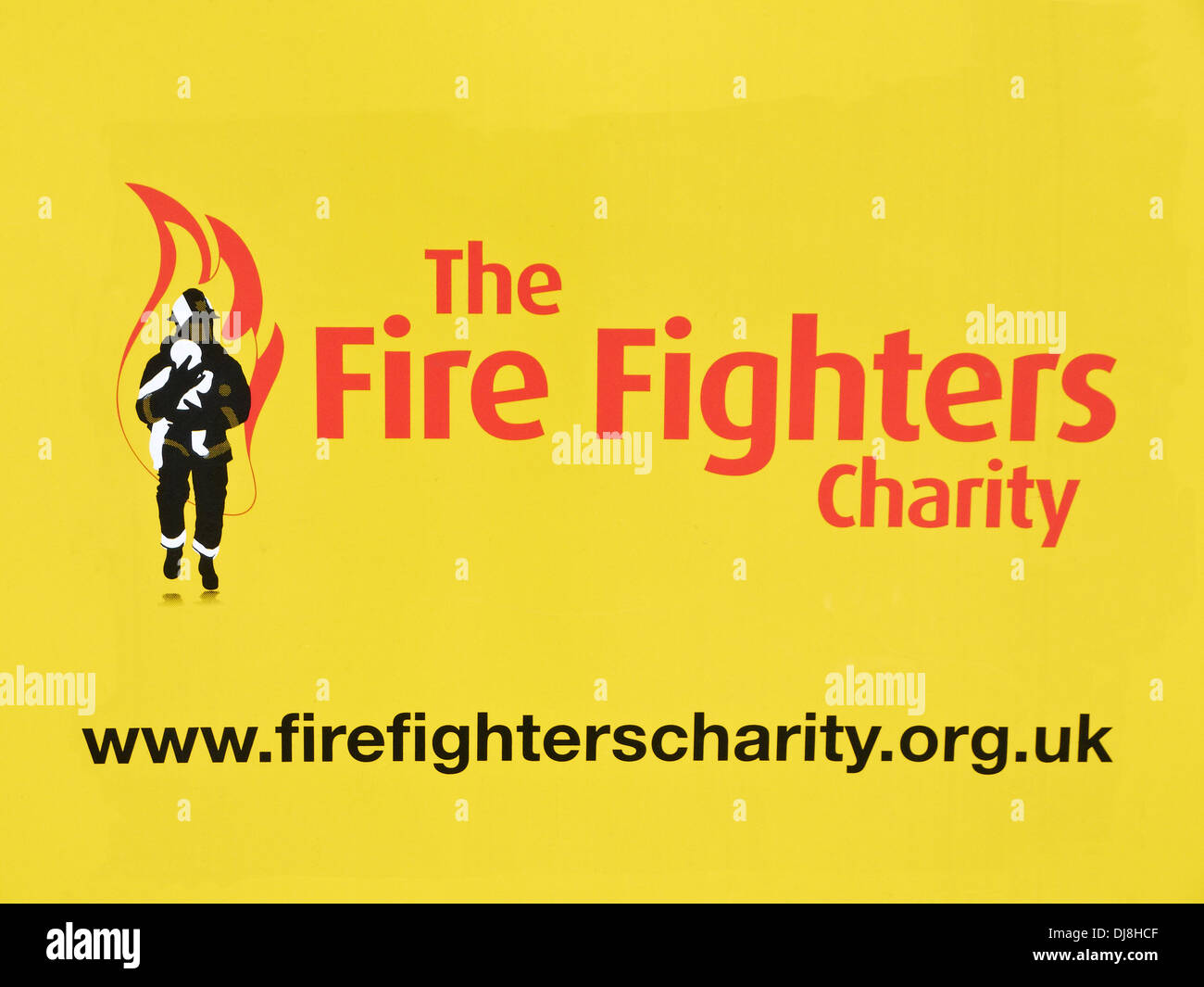 Die Feuerwehrleute Charity Logo UK Stockfoto