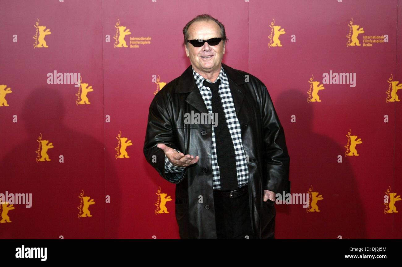 Jack Nicholson bei dem Fototermin von "Something's Gotta Give" während der Berlinale 2004. Stockfoto