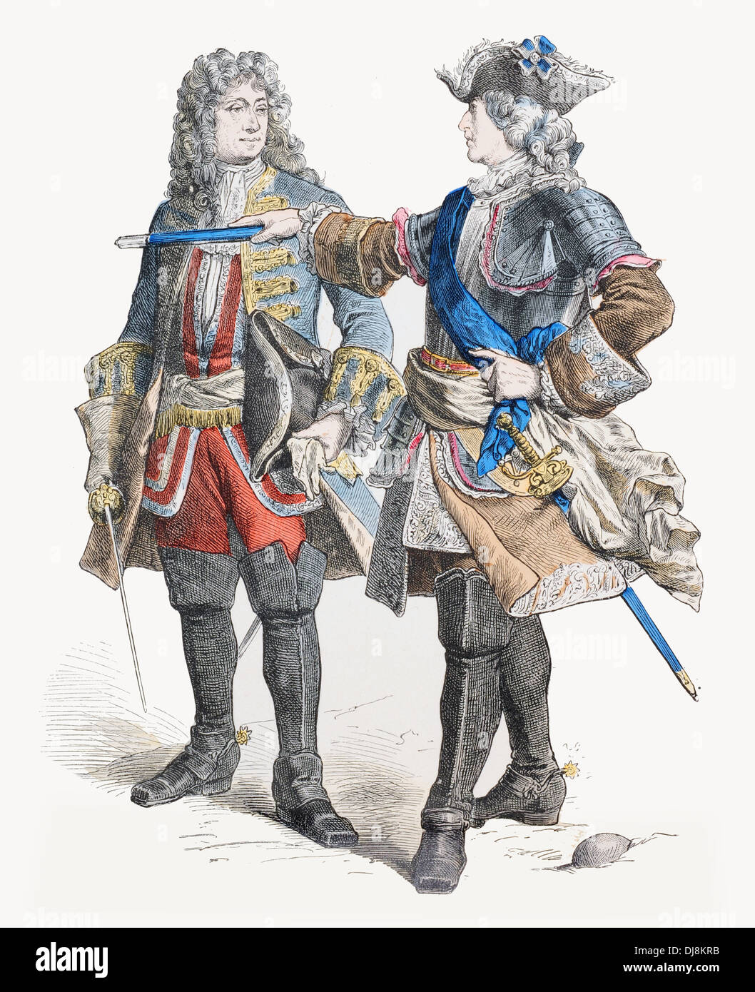 Anfang des 18. Jahrhunderts XVIII Frankreich Louis XV 15. und General Stockfoto