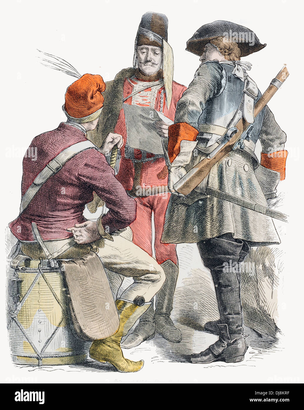 Anfang des 18. Jahrhunderts XVIII österreichischen Kavallerie Stockfoto