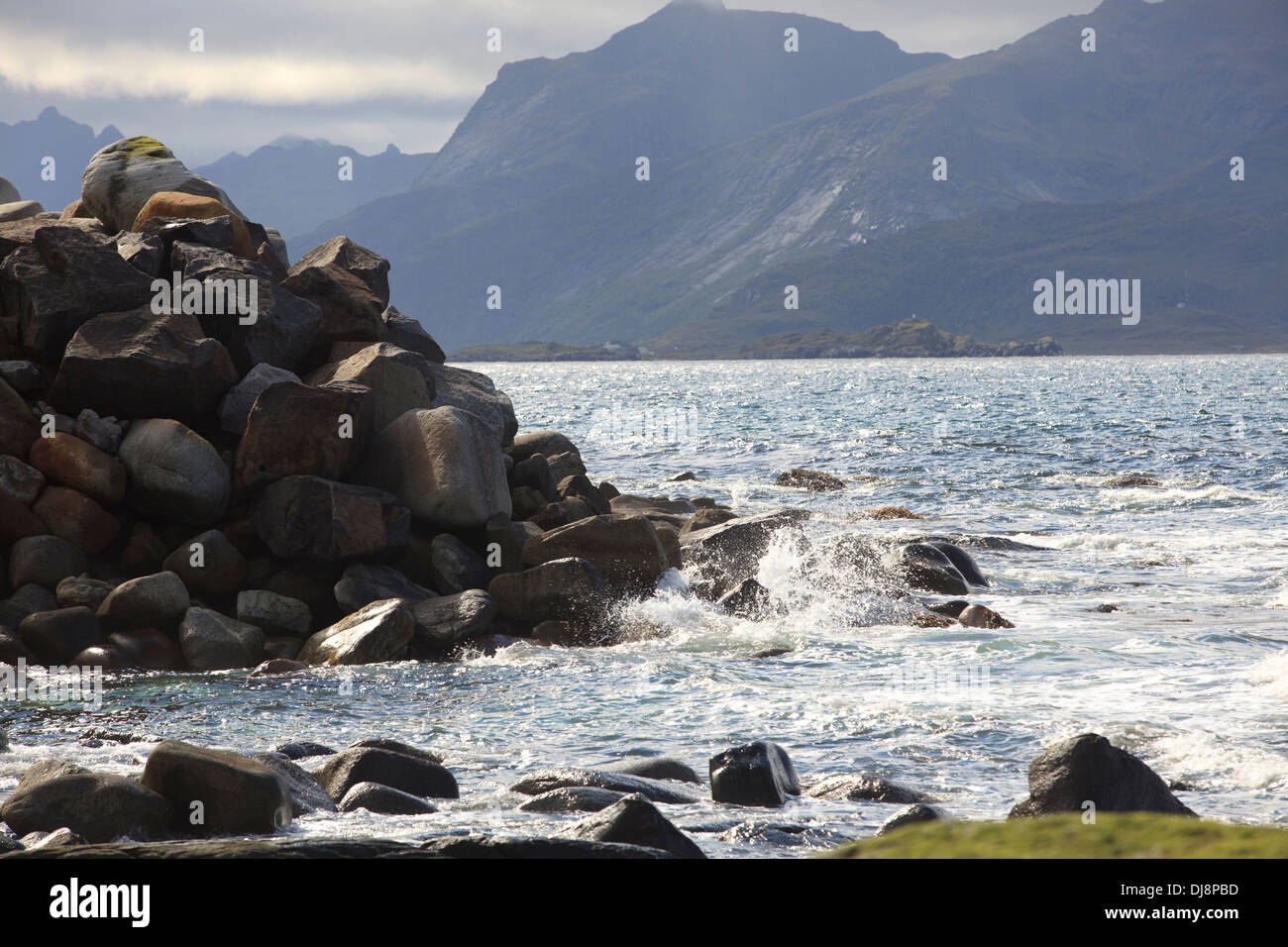 Vikten Strand, Flakstad Island, Lofoten Inseln, Nordland, Norwegen, Skandinavien, Europa Stockfoto