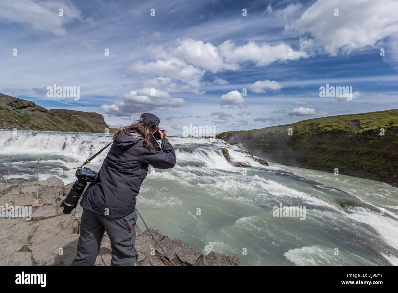 Die Bilder von Gullfoss Wasserfall, Island (Golden fällt). Stockfoto