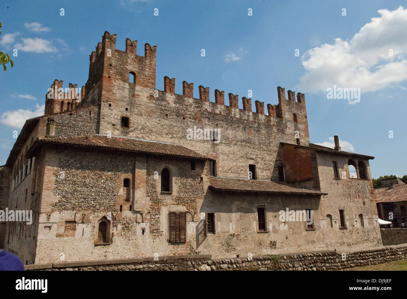 Burg, Europa, historisches, Italien, Lombardei, Malpaga, traditionell, Reisen, im freien Stockfoto