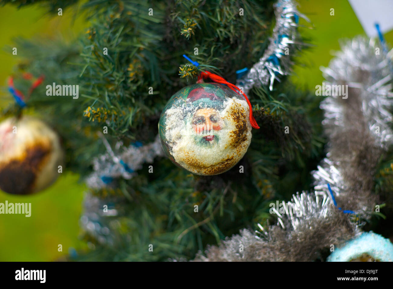 Home-made Christbaumschmuck, UK Stockfoto