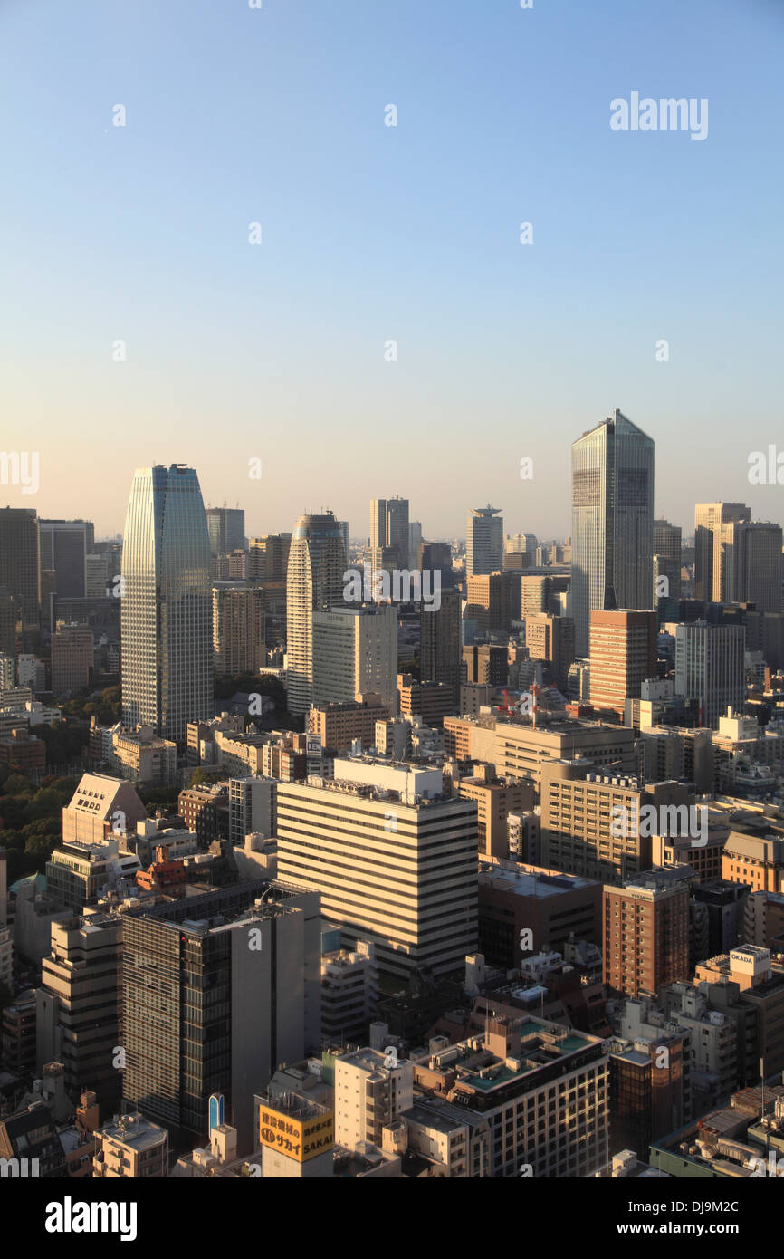 Japan, Tokio, Skyline, Luftbild, Stockfoto